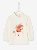 Top with Iridescent Pony for Baby Girls white light solid with design