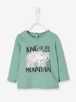 Top with Motif,  for Baby Boys green medium solid with desig