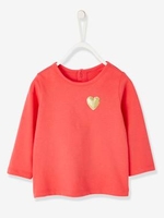 Top with Patch & Sequins for Baby Girls blue dark solid with design