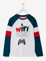 Top with Videogame Motif for Boys white light solid with design