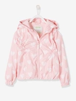 Windcheater with Fleece Lining for Girls pink light all over printed