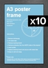 Flat MDF A3 Poster Frame Bundle x 10
