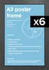 Flat MDF A3 Poster Frame Bundle x 6