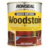Ronseal Woodstain Quick Dry Satin Deep Mahogany 750ml