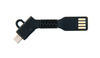 Xenta USB - Micro USB Charge/Sync Cable keychain black