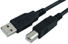 Xenta USB 2.0 A-B Device Cable (Black) 1m