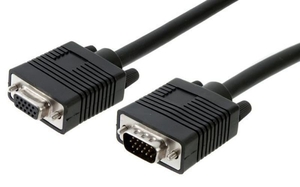 Xenta VGA Monitor Extension Cable Male-Female (Black) 2m