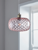 Embossed Glass Pendant - Blush