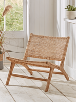 Flat Rattan Webbing Lounge Chair