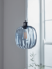 Fluted Glass Pendant - Smoke