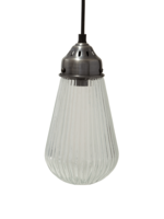Fluted Glass Pendant - Teardrop
