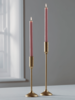 Four Rustic Dinner Candles - Rose