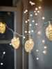 Frosted Pinecone Light Garland