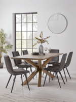 Geo Rustic Oak Dining Table