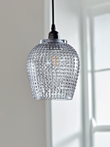 Large Dots Textured Pendant - Grey