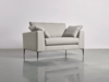 Milano Loveseat Blush Cotton Velvet