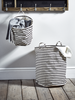 Monochrome Striped Storage Bags - Mini