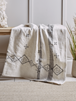 Monochrome Striped Throw