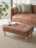 Narvik Ottoman – Ivory Herringbone