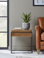 NEW Burnt Oak Storage Side Table