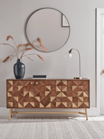 NEW Geometric Inlay Sideboard