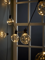 NEW Indoor Outdoor Extendable Naked Wire Globe Festoon Lights