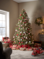NEW Indoor Outdoor Fabulous Pre-Lit Pine Tree - 10ft