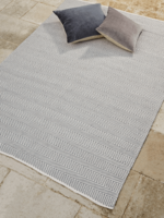 NEW Indoor Outdoor Herringbone Reversible Rug - Soft Blue