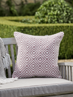 NEW Indoor Outdoor Squares Cushion - Blush