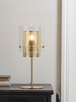 NEW Mesh & Glass Stem Table Lamp