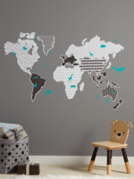 NEW Monochrome Map Wall Stickers