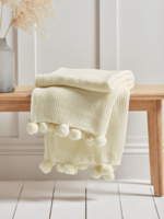 NEW Pom Pom Knitted Throw