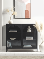 Reeded Glass Arch Display Cabinet