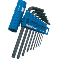 Draper 9 Piece Ball End Hexagon Allen Key Set Metric
