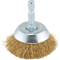 Draper Brassed Steel Wire Cup Brush 40mm 6mm Shank