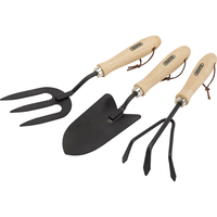 Draper Carbon Steel Hand Fork,  Cultivator and Trowel Hardwood Handles