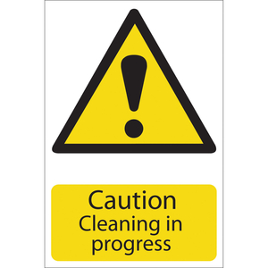 Draper Caution Cleaning in Progress Sign 200mm 300mm Standard