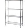 Draper Chrome Plated 4 Tier Steel Shelving Unit - 1200mm x 450mm x 1800mm