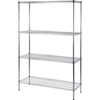 Draper Chrome Plated 4 Tier Steel Shelving Unit - 900mm x 450mm x 1800mm