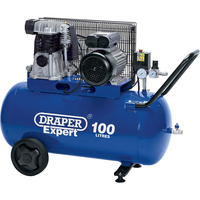 Draper Electric Air Compressor with 100L Tank & Wheels 2200w 240v