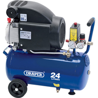 Draper Electric Air Compressor with 24L Tank & Wheels 1500w 240v
