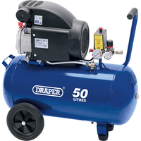Draper Electric Air Compressor with 50L Tank & Wheels 1500w 240v