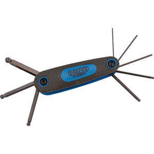 Draper Expert 8 Piece Folding Ball End Hexagon Allen Key Set Metric