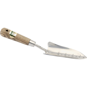 Draper Expert Stainless Steel Heavy Duty Transplanting Trowel with Ash Handle