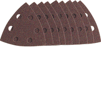 Draper Hook & Loop 93mm x 93mm x 93mm 80G Sanding Sheets for Tri Base Sanders Pack of 10