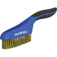 Faithfull Brass Wire Scratch Brush 4 Rows