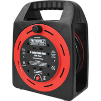Faithfull Cassette Cable Extension Reel 240v 20m