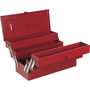 Sealey Metal Cantilever Tool Box with 4 Trays Red 466mm / 18"
