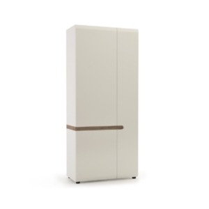 Lecce Two Door Wardrobe - White and Oak