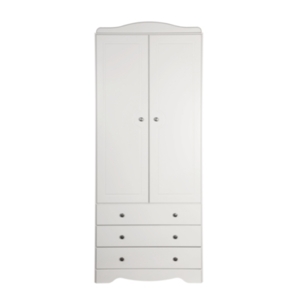 Milford Two Door Three Drawer Wardrobe - White